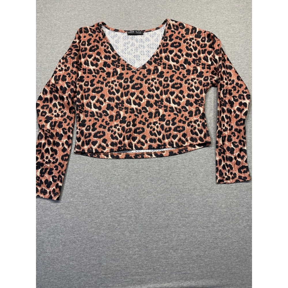 3 for $25. Women SHEIN Top S Brown Leopard Print